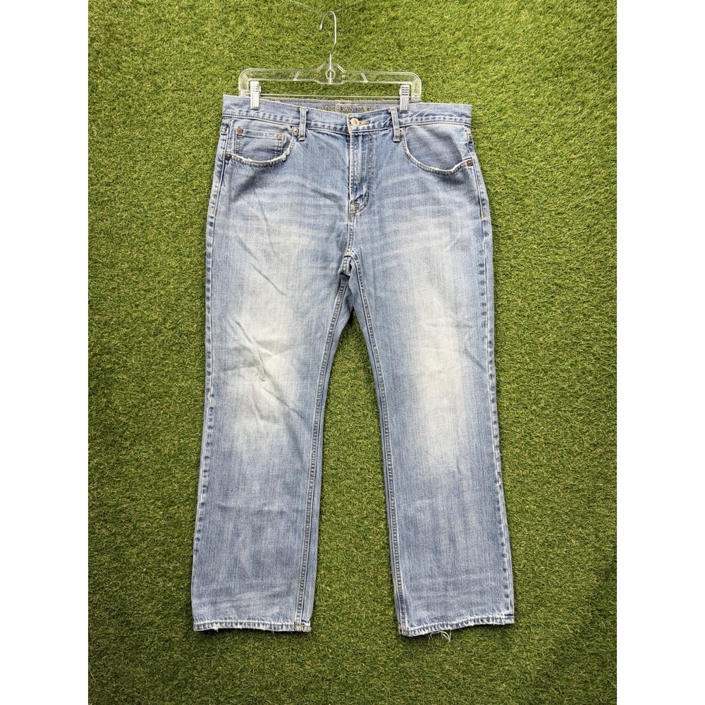 American Eagle Jeans Mens 36x32 Mid Rise Original Boot Cut Light Wash Casual y2k
